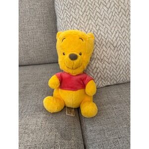 Disney Baby Winnie the‎ Pooh Plush Stuffed Animal Toy Small Yellow Red 12"